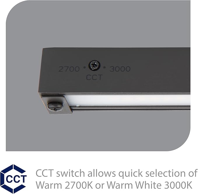 WAC Landscape Lighting, Hardscape 6in LED 12V Strip Light with Quick Release and 2-CCT 2700K-3000K in Bronze