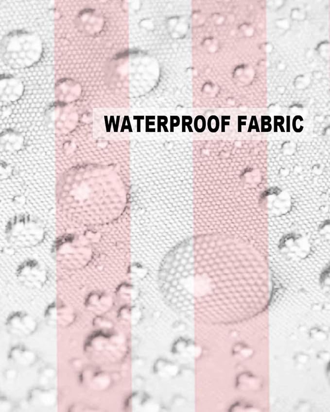 Outdoor Waterproof Throw Pillow Covers 24x24in, Pink Textures Cushions for Garden Patio Furniture Chairs Set of 2, Art Striped Home Decor Couch Sofa Polyester Pillow Cases