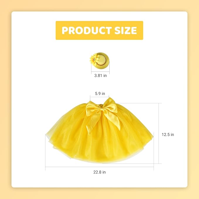 Summer Porch Goose Outfit Set with Floral Dress & Hat for 23" Goose Statue (Yellow)