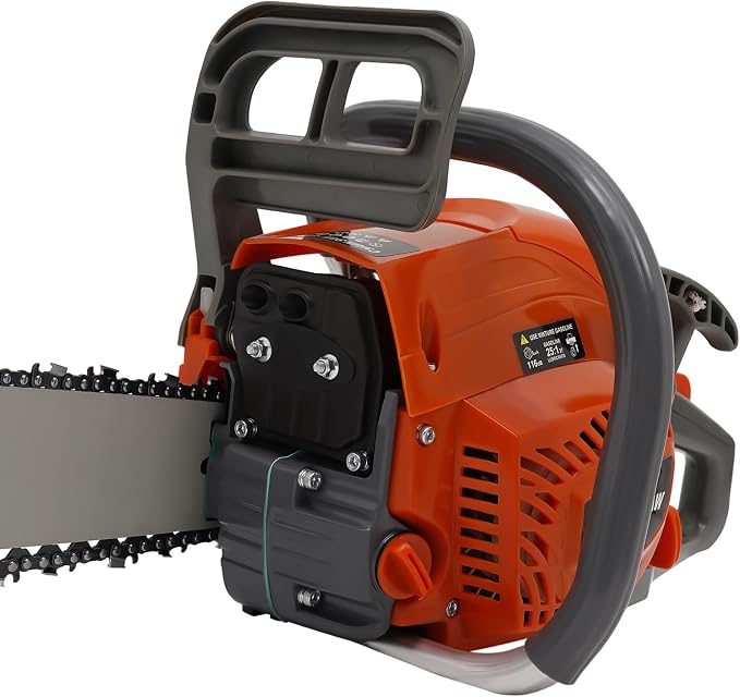 22-Inch Gas Chainsaw, 60CC 2800W 2-Stroke Gasoline Powered Chain Saw 10000RPM High Speed Handheld Cordless Petrol Chain Saw with 18.6OZ Fuel Tank, Single Cylinder Air-Cooled Chainsaw for Wood Cutting