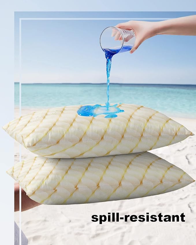 Prime Leader Outdoor Waterproof Pillow Covers Set of 2, Retro Gradient Yellow Abstract Geometric Patio Throw Pillow Covers, Decorative Cushion Case for Couch Sofa Furniture Garden, 20x12 Inch