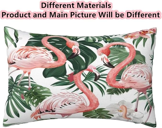 Outdoor Pillows Waterproof Set of 2 Outdoor Pillow Covers 16x24 Inch, Flamingo Throw Pillows Plant Pillow Covers, Garden Decorative Pillows Outdoor Pillows for Patio Furniture Car Home Decor -hs120
