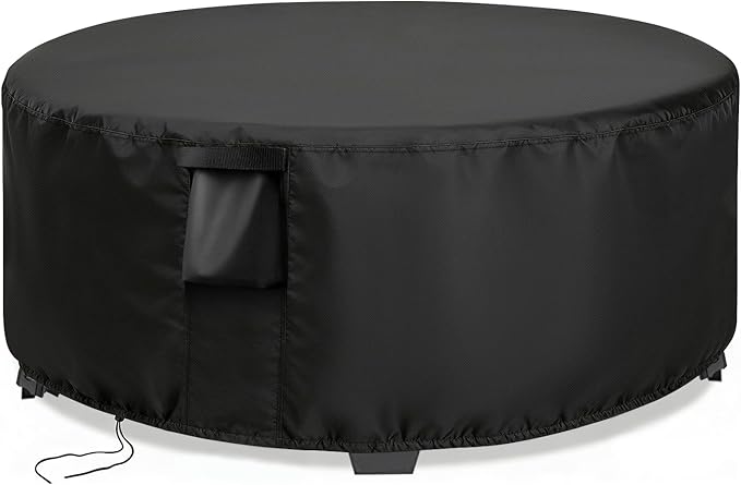 Patio Furniture Covers Round, 36 Inch Outdoor Dinner Table Cover Waterproof, Round Patio Coffee Table Cover for All Weather Resistant - 36 x 18 Inch