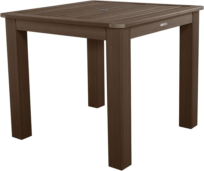 Highwood 5-Piece Weatherly Square Counter Height Dining Set, 42 by 42-Inch, Weathered Acorn