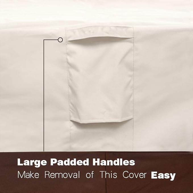 Vailge Patio Chair Covers, Lounge Deep Seat Cover, Heavy Duty and Waterproof Outdoor Lawn Patio Furniture Covers (2 Pack - Medium, Beige & Brown)