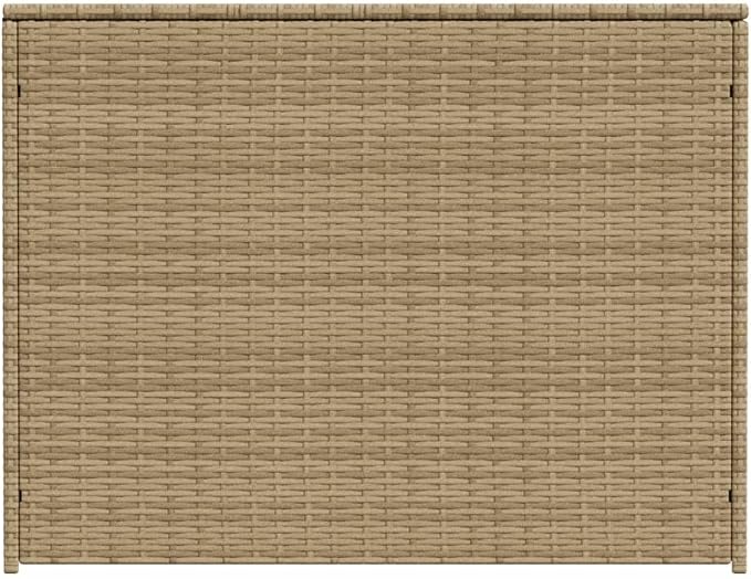 Outdoor Garden Storage Box 984L, Large Deck Box with Gas Springs, Weather-Resistant PE Rattan Container for Patio Cushions, Pillows and Blankets, Beige