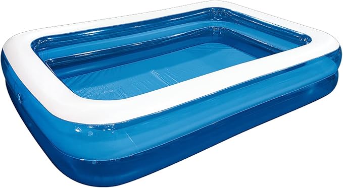 DIMAR GARDEN Inflatable Rectangular Swimming Pool for Kids or Adults (Max 79x59x203 Inch)