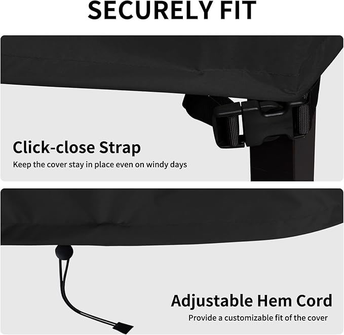 Easy-Going Waterproof Patio Chair Cover UV Resistant Outdoor Chair Cover Weatherproof Lawn Patio Furniture Cover with Tape Sealed Seam (2 Pack-33Wx34Dx31H inch, Black)
