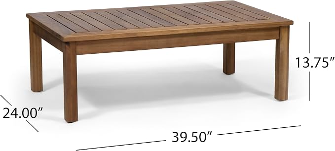 Christopher Knight Home Laurel Modern Outdoor Loveseat Set, Teak and Gray