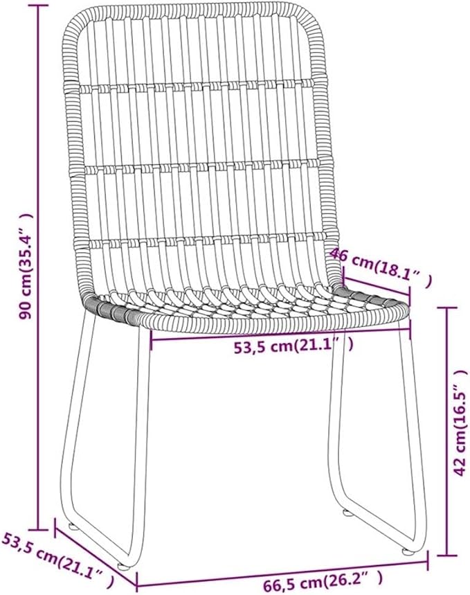 BOWERY HILL 3-Piece Powder-Coated Steel Patio Dining Set, Black Finish, Includes Table and 2 Chairs, Weather-Resistant Outdoor Furniture for Garden, Balcony, or Terrace Use