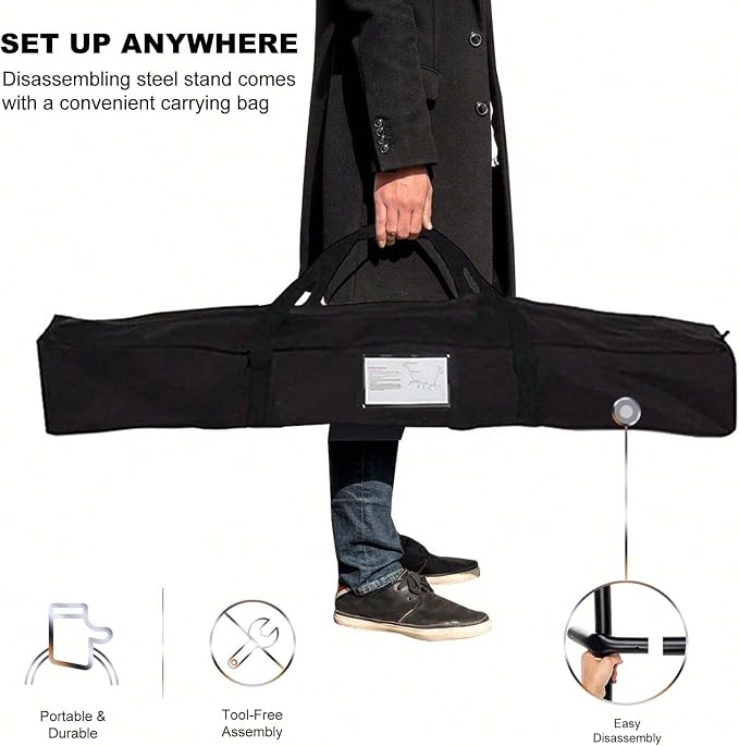 Double Hammock with Stand, 450lb Capacity, Steel Stand, Anti-Roll Balance Beam, Carry Bag Included, Coffee Brown, Brazilian Style