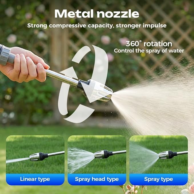 Pressure Washer - 15x More Powerful Than Hoses, Upgraded High Power Electric Cleaner, with 360° Rotating for Effortless Dirt & Stain Removal Three Spray Modes (Style A)