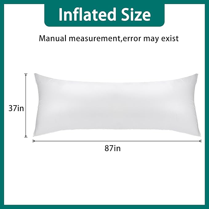 Adnee 87 x 37 Inch Patio Furniture Cover Airbag-Rectangle PP Patio Table Cover Air Pillow-Inflatable Outdoor Furniture Cover Support Prevents Leaves,Water and Snow Pooling