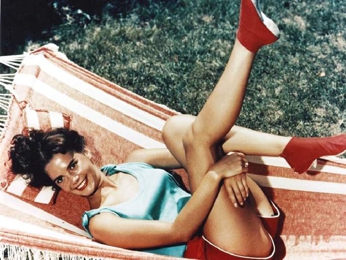 Posterazzi DAP19924 Natalie Wood-Legs Up in Hammock Photo Print, 10 x 8, Multi