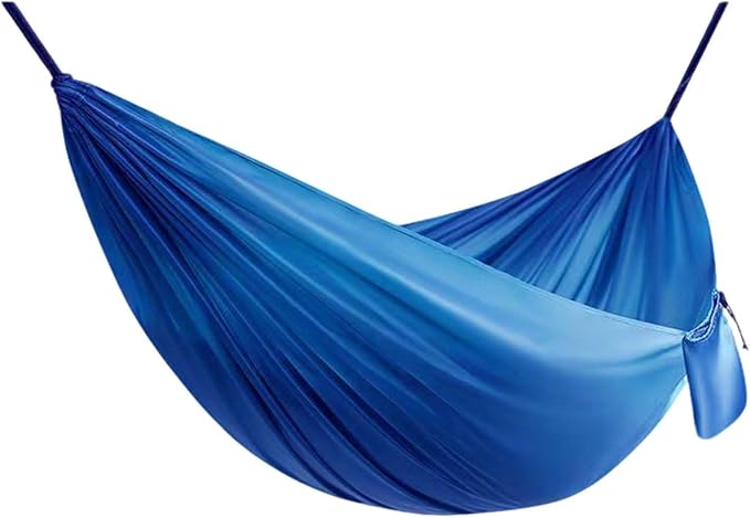 Portable Camping Hammock, Double Hammock for Outdoor Travel and Hiking, Lightweight Hammock with Tree Straps, Hammock Chair for Patio Garden