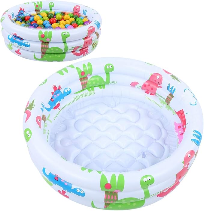 Baby Pool, 23.6 Inch Inflatable Toddler Swimming Pool Kiddie Pool, Mini Pool with Thickened PVC Material for Outdoor Indoor Bathroom Living Room