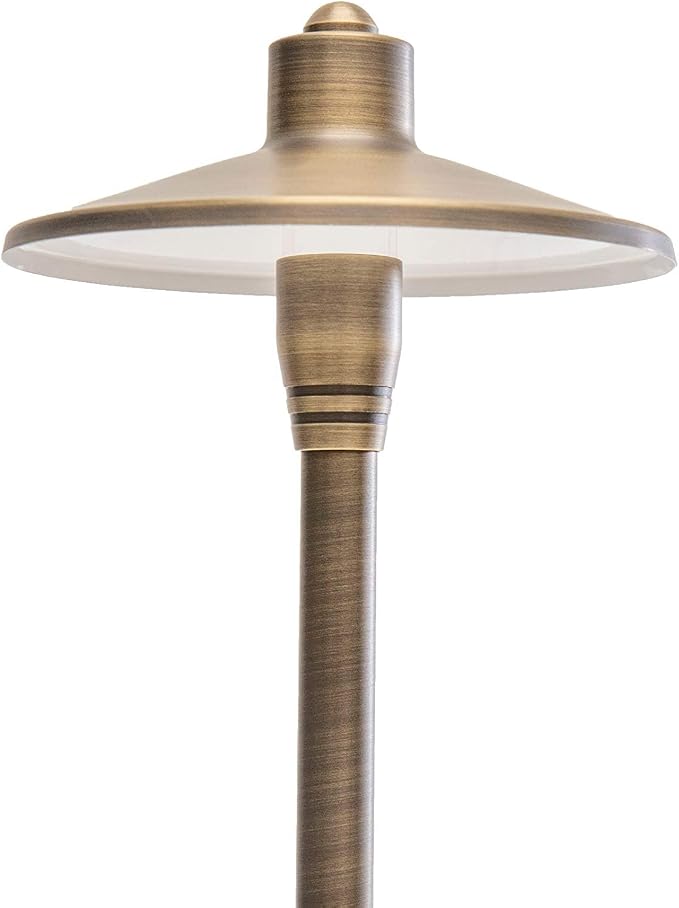 12V Brass LED Path Light 4-Pack Expansion Kit (Bronze) | Low Voltage, 3W 2700K Warm White G4 LED Bulbs, Ideal for Outdoor Pathway Walkway Garden Driveway or Patio