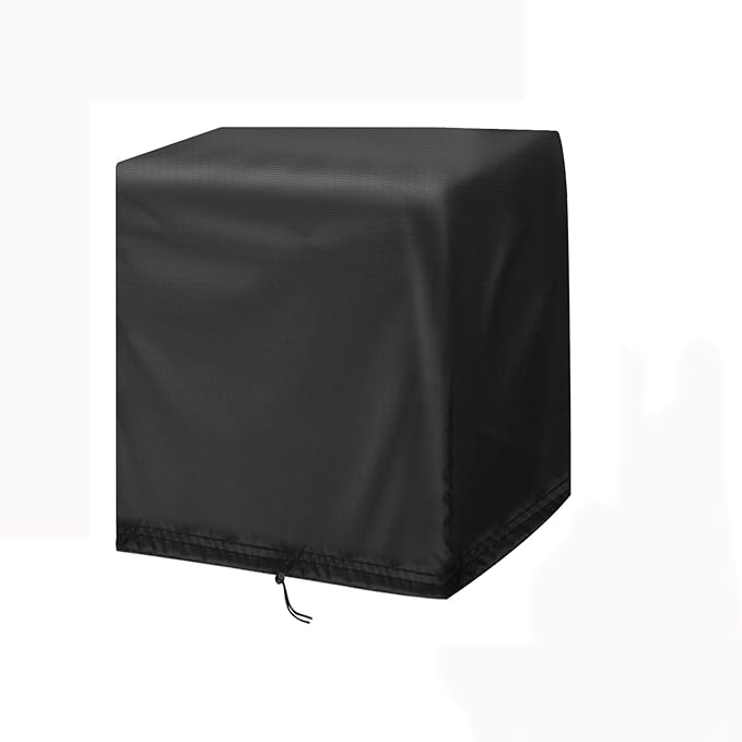 End Tables Cover, Waterproof Sun Dust Protection with Drawstring, Fits Square Small End Bedside Table, Deck Balcony Furniture Protector, Black-14.8"D x 11"W x 30"H