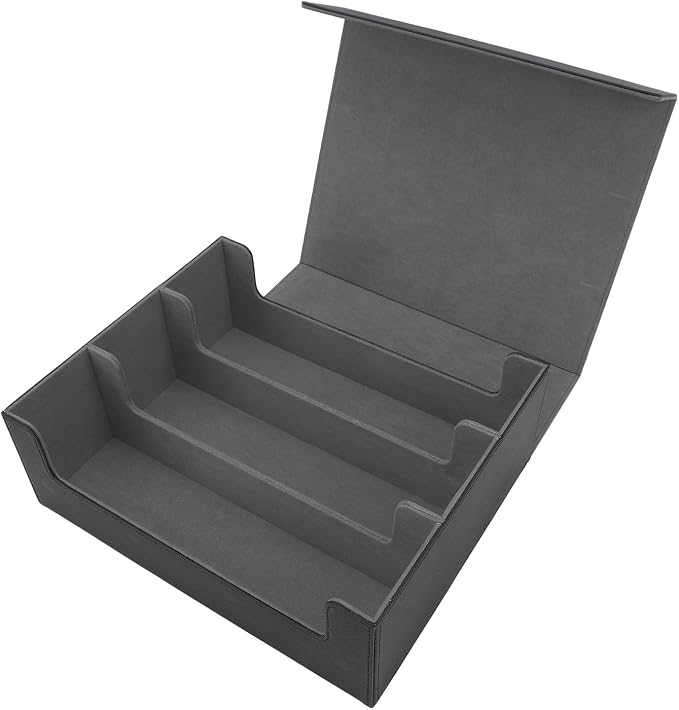 Drfeify Card Deck Box Large Capacity Magnetic Closure PU Leather Storage Box/Cover for Tarot Cards, Game, Holder Box/Cover for Table Desk Room (#1)