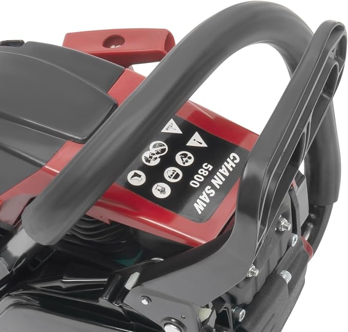 20inch Gas Chain Saw, 3.22HP 58CC 2-Stroke Gasoline Powered Chainsaw, Air Cooled Top Handle Gas Chainsaw Pull Start Petrol Chain Saw w/Automatic Lubrication System for Wood Cutting, Trees