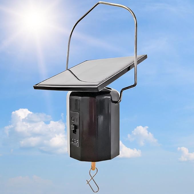 Solar Powered Wind Spinner Motor, Revolving Hanging Display for Wind Spinners, Windchime, Suncatcher, Christmas Ornament, Rotating for Patio Lawn Garden Decor Outdoor Decoration