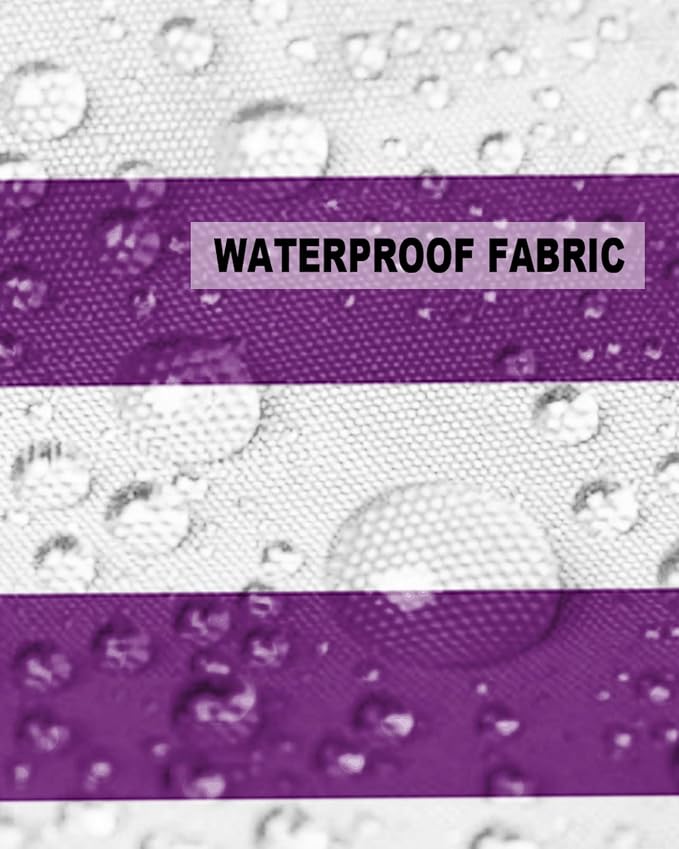 Outdoor Waterproof Pillow Covers for Patio Furniture Solid Striped Decorative Throw Pillow Cover Purple Pillowcases Set of 2 Cushion Case for Sofa Couch Chair Home Decor 20 x 20 Inches