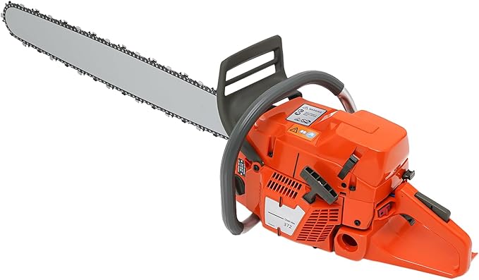 71CC 10000Rpm Gasoline Powered Chainsaw, 2 Stroke Handheld Cordless Petrol Chain Saw Use for Cutting Wood Outdoor Garden Farm Home Forest Logging Chopping Wood