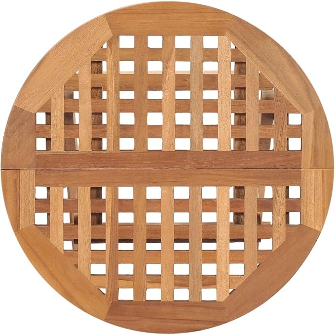 3 Piece Folding Patio Dining Set with Cushion Solid Teak Wood Outdoor Table and Chairs for Garden Deck Space Saving Black