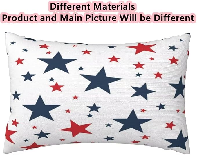 Outdoor Pillows Waterproof Set of 2 Outdoor Pillow Covers 16x24 Inch, Light Throw Pillows Stars Pillow Covers, Summer Garden Decorative Pillows Outdoor Pillows for Patio Furniture Car Home Decor-hs348