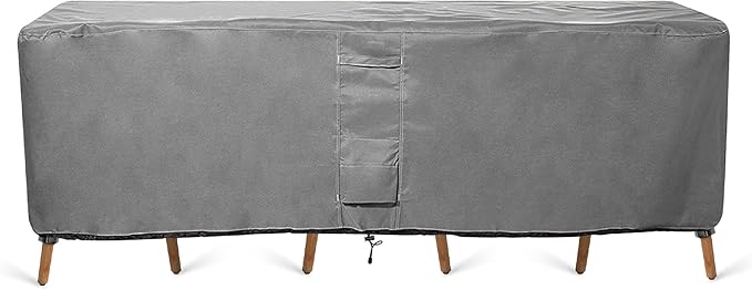 Patio Table & Chair Set Cover - Durable and Water Resistant Outdoor Furniture Cover, Medium Size