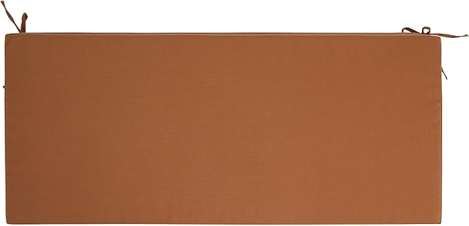 FUNHOME Outdoor Bench Cushion Cover 48 x18 x 3 inch,Water Resistant Cover with Zipper&Ties,Fade-Resistant Slipcover,Patio Porch Swing Cushion Cover Replacement Only,No Insert(Orange)