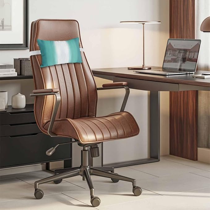 Outdoor Lumbar Pillow Set of 2, Teal Green Striped Waterproof Beach Headrest Pillow with Inserts, Turquoise Ombre Farmhouse Gradient Recliner Throw Pillows for Patio Furniture, 12 x 20
