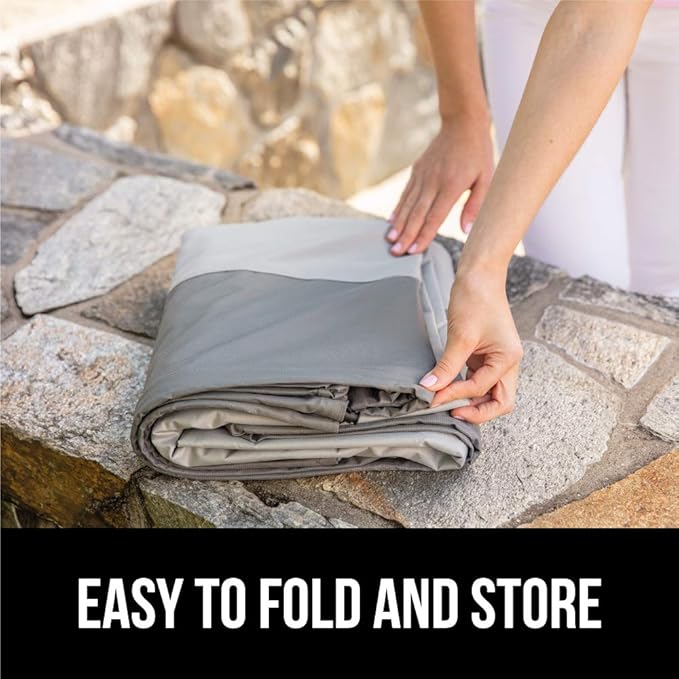 GORILLA GRIP Waterproof Medium Outdoor Patio Chair Cover, 36 Inch, Heavy Duty 600D Furniture Covers Sets for Winter, Keep Cushions Dry, Protects from Sun, Snow, Rain, Windproof, UV Coated