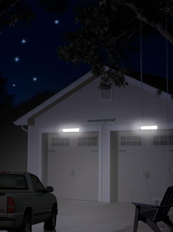 Solar sensor lights 2 pack, outdoor high-brightness lighting, motion sensor sensing, independent solar charging panel, detachable handheld lighting, safety lights suitable for porches and courtyards