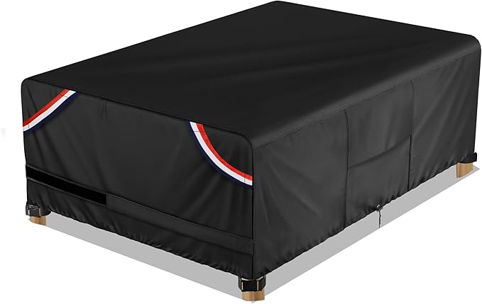 KylinLucky Patio Coffee Table Covers Heavy Duty 600D Waterproof 54 x 30 inch, Outdoor Dining Furniture Cover for 4 x 2 ft, 52 x 28 inch table