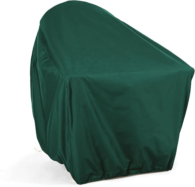 Covermates Classic Outdoor Adirondack Chair Cover – Weather-Resistant Vinyl Patio Chair Protector with Elastic Hem & Mesh Vent for All-Weather Outdoor Seating, 29W x 36D x 36H, Green