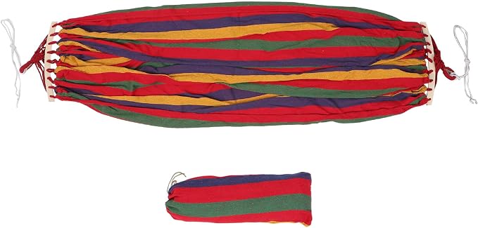 Luxshiny Extra Large Canvas Hammock with Duckbill Buckle Portable Lightweight Travel and Camping Hanging Bed for Garden Beach Forest and Outdoor Relaxation