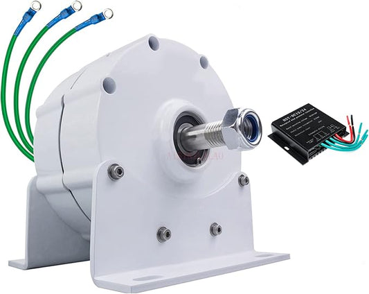 220v, 12000W 12V-220V Gearless Permanent Magnet Generator with Base 3 Phase AC Output Low RPM Free Energy Power Generator for Hydraulic/Wind Power