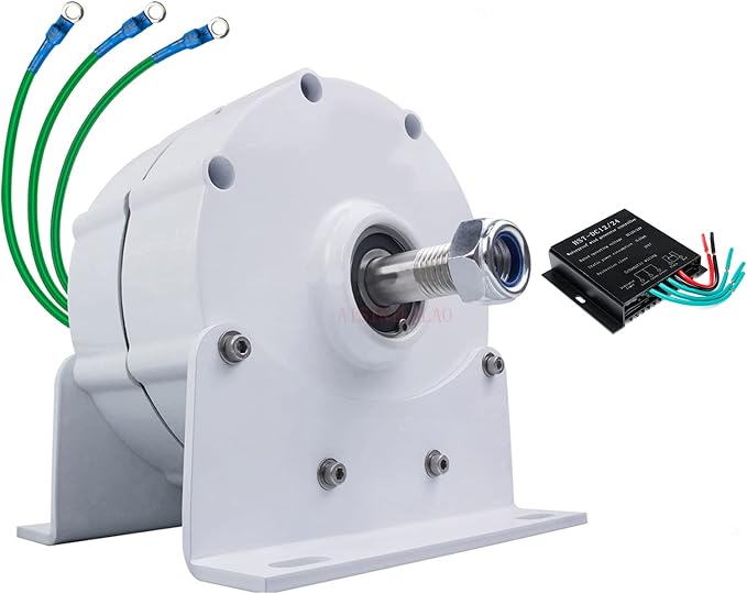 12v, 12000W 12V-220V Gearless Permanent Magnet Generator with Base 3 Phase AC Output Low RPM Free Energy Power Generator for Hydraulic/Wind Power