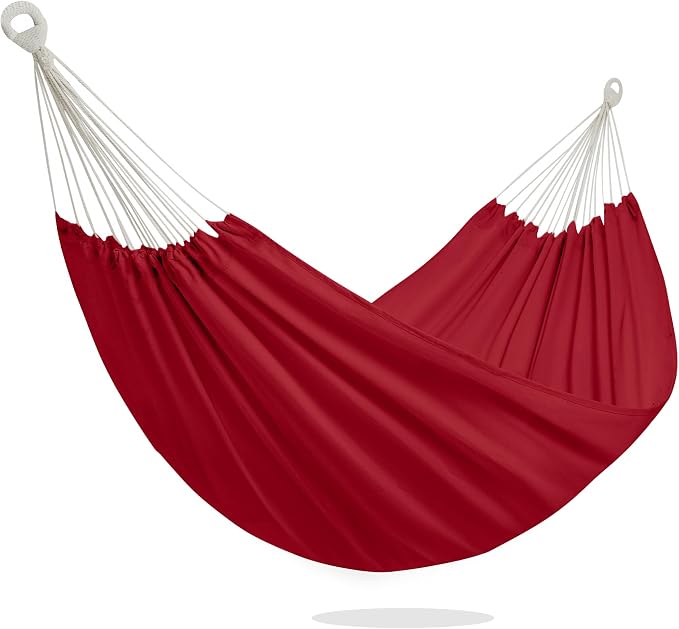 PNAEUT Double Hammocks for Outside, Replacement Outdoor Tree Hammock for Indoor Patio Porch Garden (Cherry, Medium)