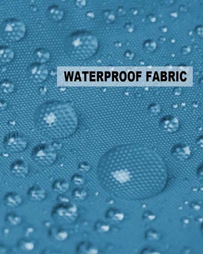 Outdoor Waterproof Throw Pillow Covers Set of 2 Wave Ride Blue Pillowcases 24x24 Inches Solid Color Patio Decorative Pillows Cushion Case Patio Pillows for Couch Bed Chair Garden