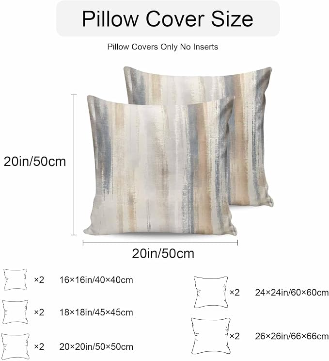 Abstract Retro Mottled Texture Outdoor Pillow Covers 16x16in Pack of 2 Waterproof Pillowcase Vintage Distress Style Decorative Throw Cushion Case for Patio Couch Sofa