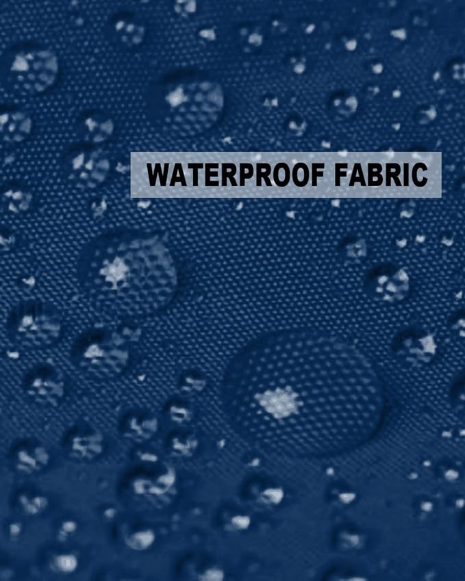 Prime Leader Outdoor Waterproof Pillow Covers Set of 2, Chinese Style Pattern Navy Blue Background Patio Throw Pillow Covers, Decorative Cushion Case for Couch Sofa Furniture Garden, 26x26 Inch