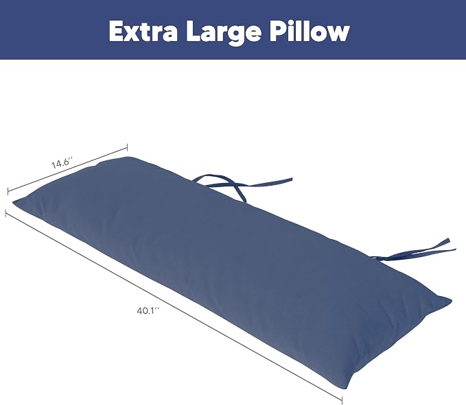 SUNCREAT Polyester Rope Hammock with Extra Large Pillow, Carrying Bag and Tree Hooks, 450 lbs Capacity