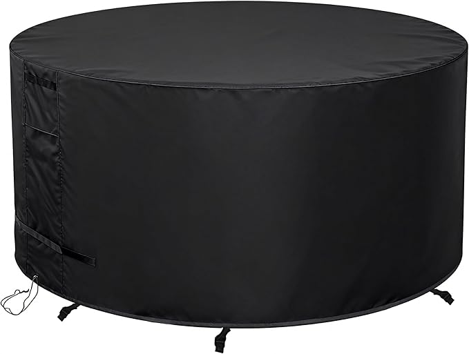 Round Patio Furniture Cover 84" Dia x 44" H Waterproof, Outdoor Round Table Cover for Tall Bar Height Table and Chairs/High Top Dining Set/Patio Bar Height Set-Weatherproof