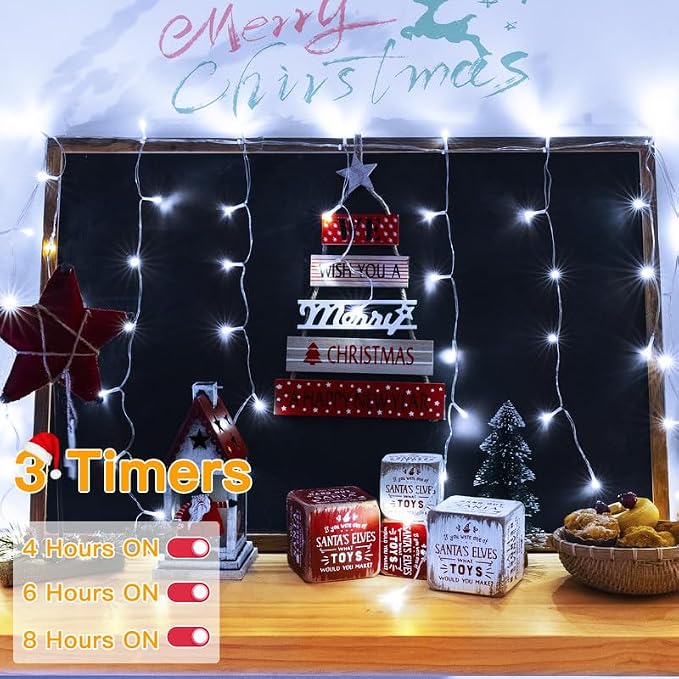 Ollny Icicle Lights for Outside 400LED 32FT, Cool White Christmas Light with Remote 8Modes Timers Waterproof, Plug in Connectable Hanging Lights for Outdoor Indoor House Roof Holiday