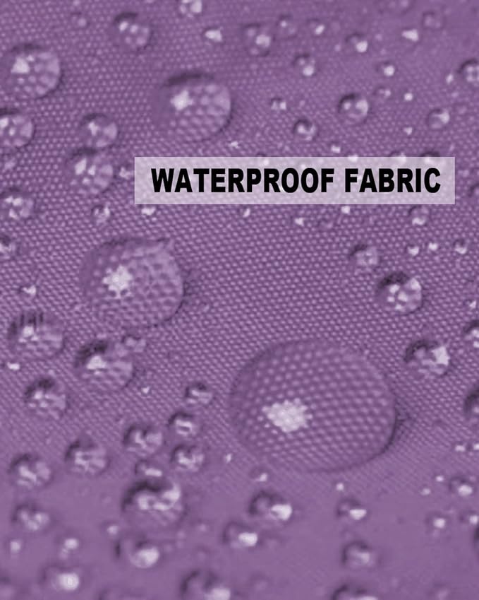 Prime Leader Outdoor Waterproof Pillow Covers Set of 2, Chinese Style Pattern Purple Background Patio Throw Pillow Covers, Decorative Cushion Case for Couch Sofa Furniture Garden, 20x12 Inch