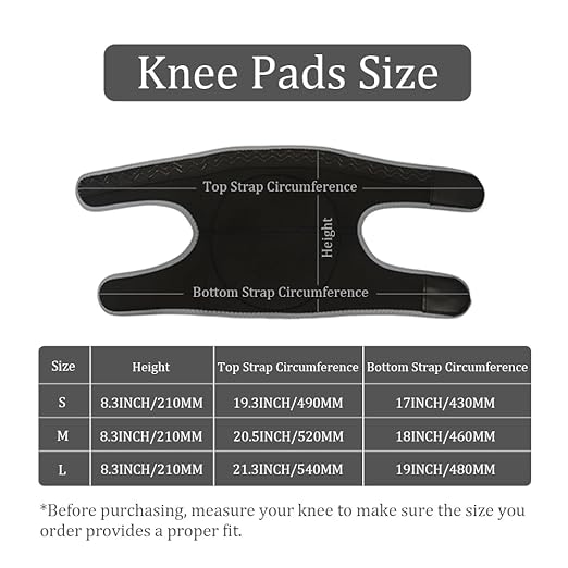 Knee Pads for Athletic Use,Gardening,Flooring - Thick EVA Foam Cushion, Non-Slip Silicone & Adjustable Straps (S/M/L), Breathable Unisex Garden Kneeling Pad with Extended Comfort