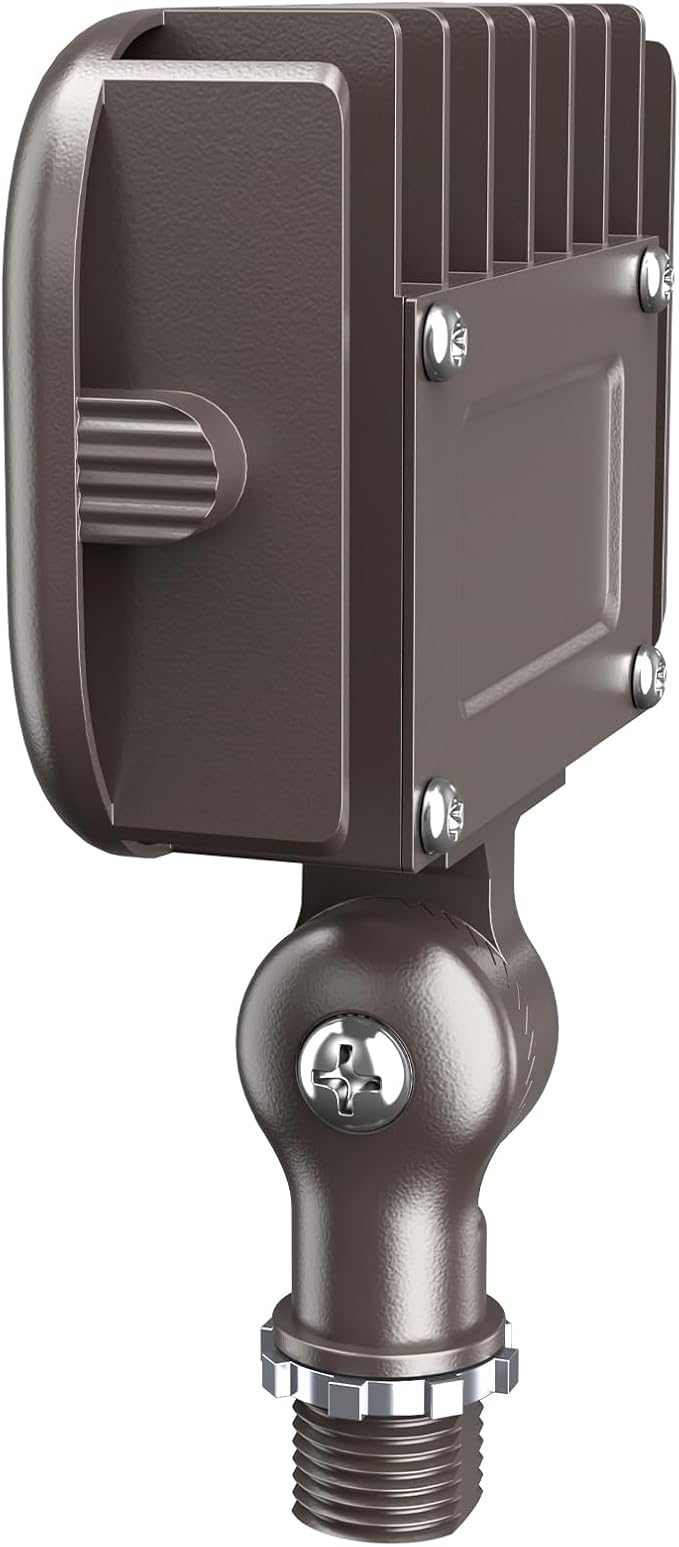 15W LED Outdoor Security Flood Lights 2 Pack,AC 120-277 Input | 100lm/W Efficacy,Super Bright LED Chips,7V×7H Beam Spread,180°Adjustable Knuckle Mount,IP65 Waterproof,4000K Color Temperatur