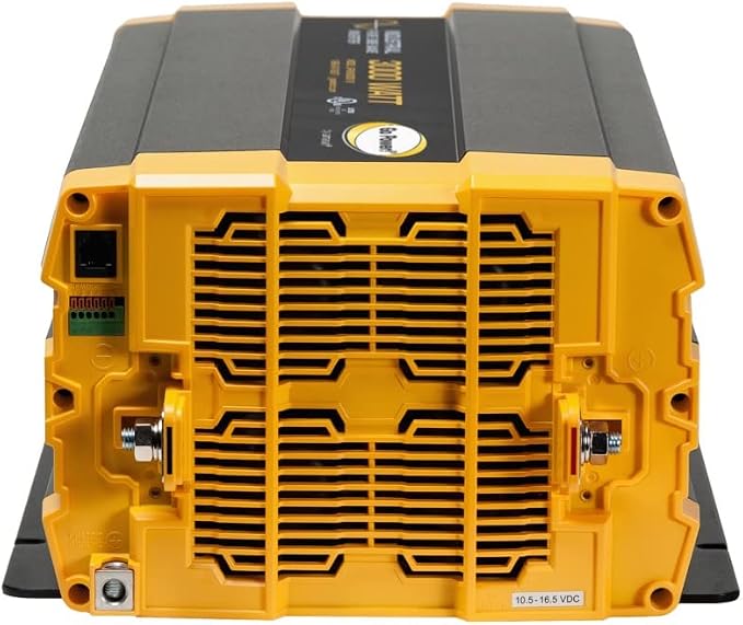 Go Power GP-ISW3000-12 3000 Watt Industrial Pure Sine Wave Inverter, 12V DC to 110V AC Power Inverter for Truck, RV, Marine, Solar & Off-Grid Use, 6000W Surge, Hardwire Connection, Powersave Mode